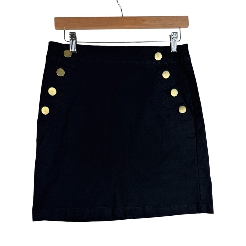 LOFT‎ Women's Mariner Mini Skirt Size 0 Black
